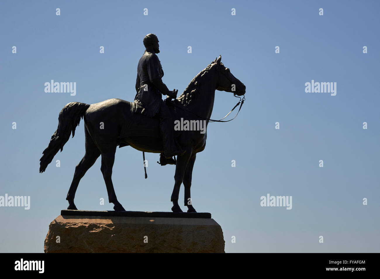 General George Meade Statue Denkmal, Gettysburg National Military Park, Pennsylvania, USA Stockfoto
