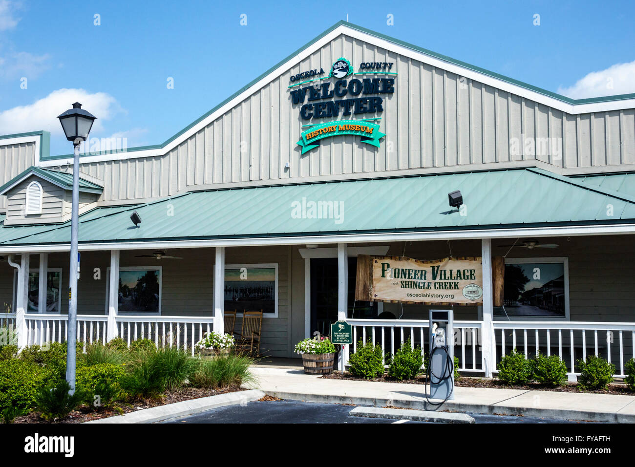 Florida Kissimmee, Orlando, Osceola County Welcome Center, Zentrum, Geschichtsmuseum, Vorderseite, Eingang, FL160402006 Stockfoto