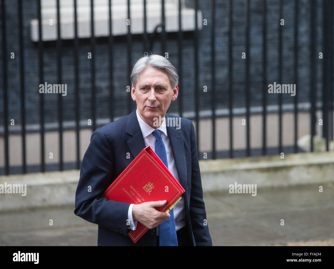 Philip Hammond, Staatssekretär für die fremde und Commonwealth-Angelegenheiten in der Downing Street Stockfoto