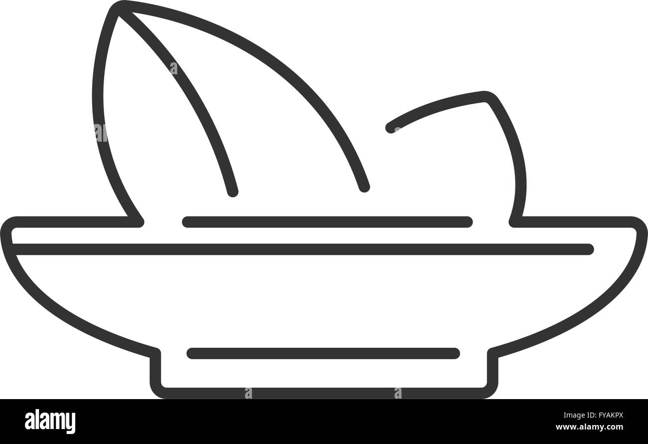 Liniensymbol Icon Style, Lebensmittel und Kräuter Stock Vektor