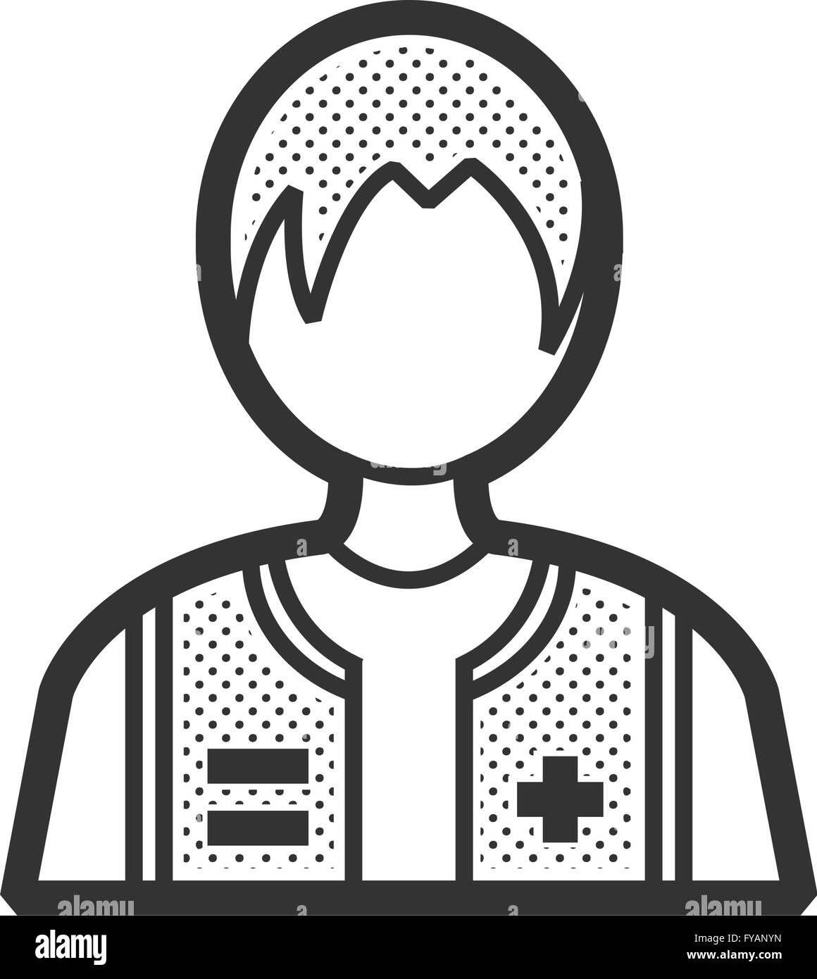 Retter, medizinische avatar Stock Vektor