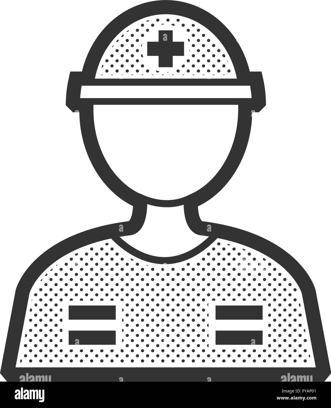 Mann Retter, medizinische avatar Stock Vektor