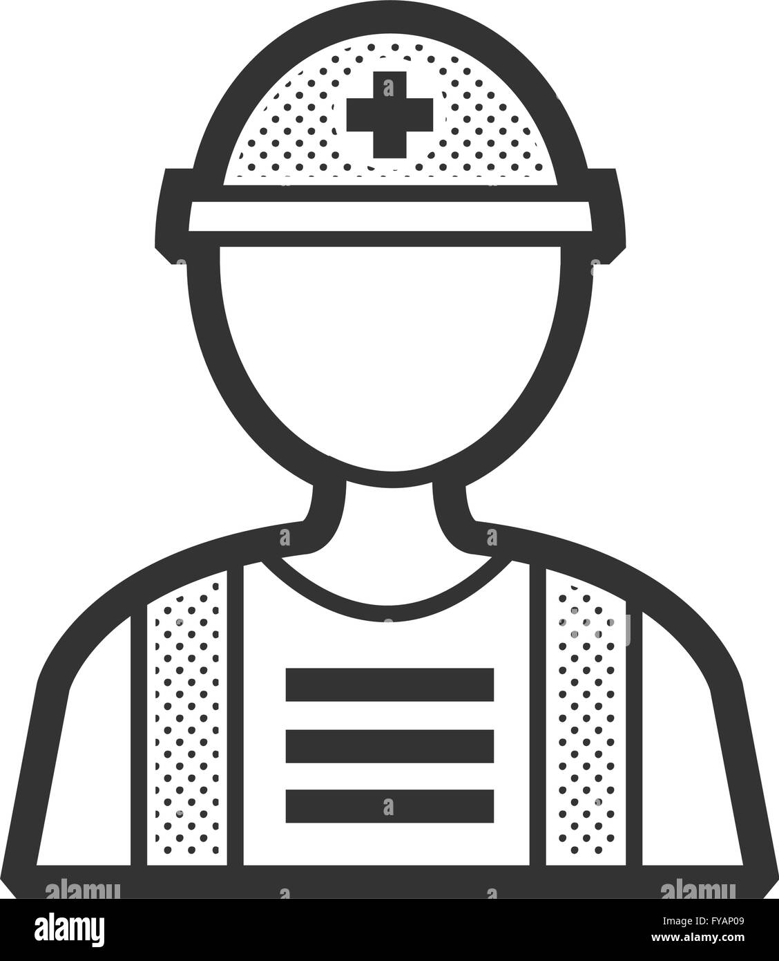 Retter, flache medizinische Avatar-Symbol Stock Vektor