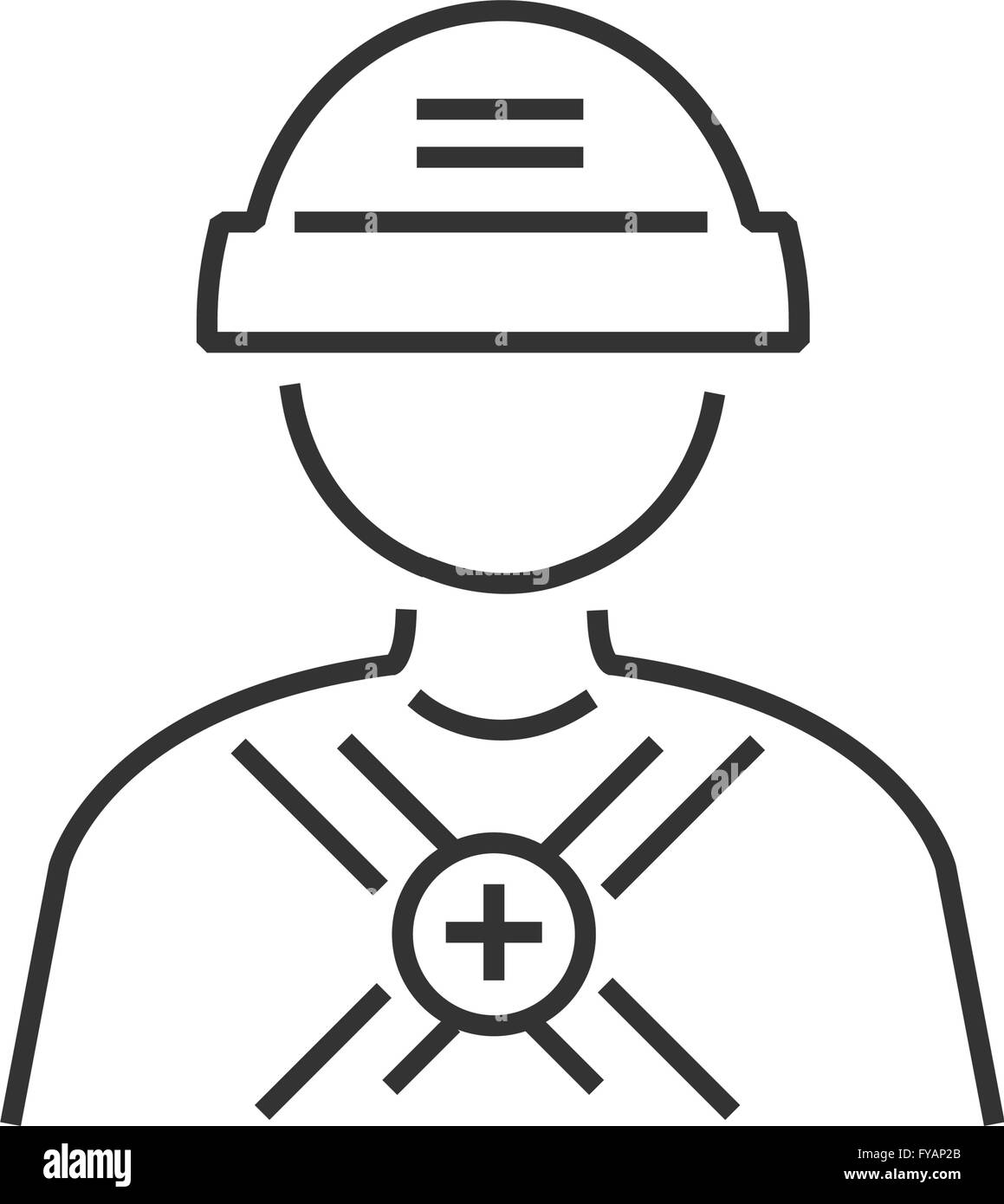 Icon-Avatar Design Retter, Medical Line Stock Vektor