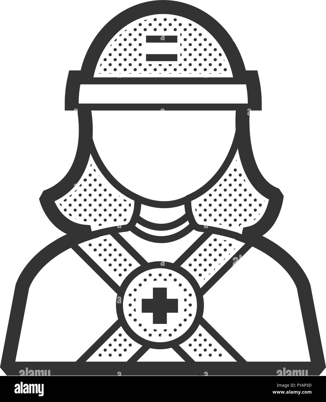 Avatar-Design Retter, medizinische Frau Stock Vektor