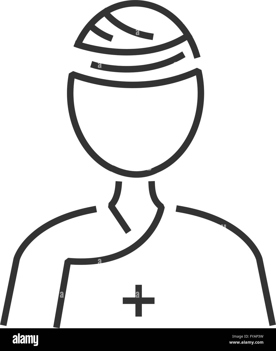 Fadenkopf Symbol Patienten Verband Symbol Stock Vektor