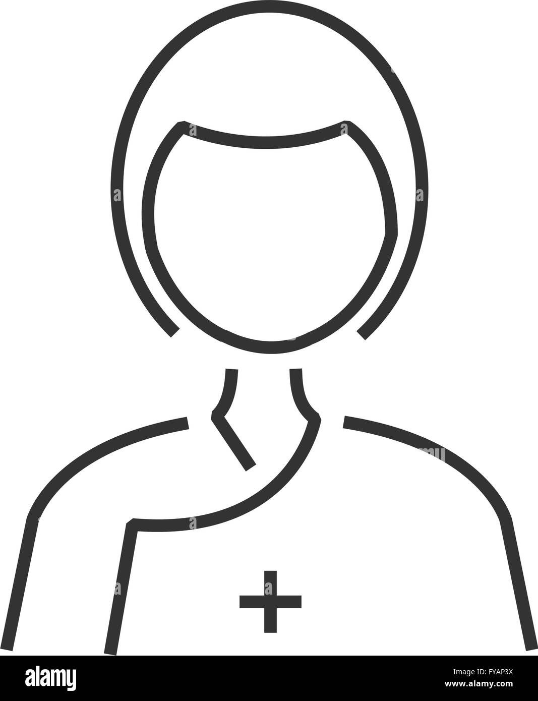 Liniensymbol Mann Patienten Symbol Stock Vektor