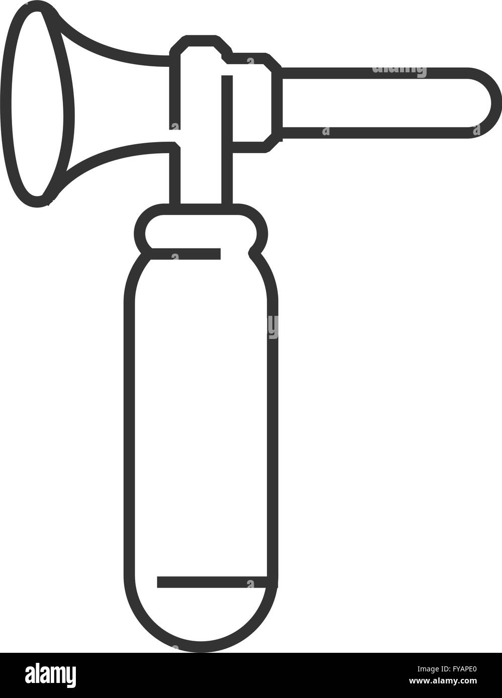 Line Symbol Symbol des medizinischen Geräts, überprüfen Sie die Ohren Stock Vektor