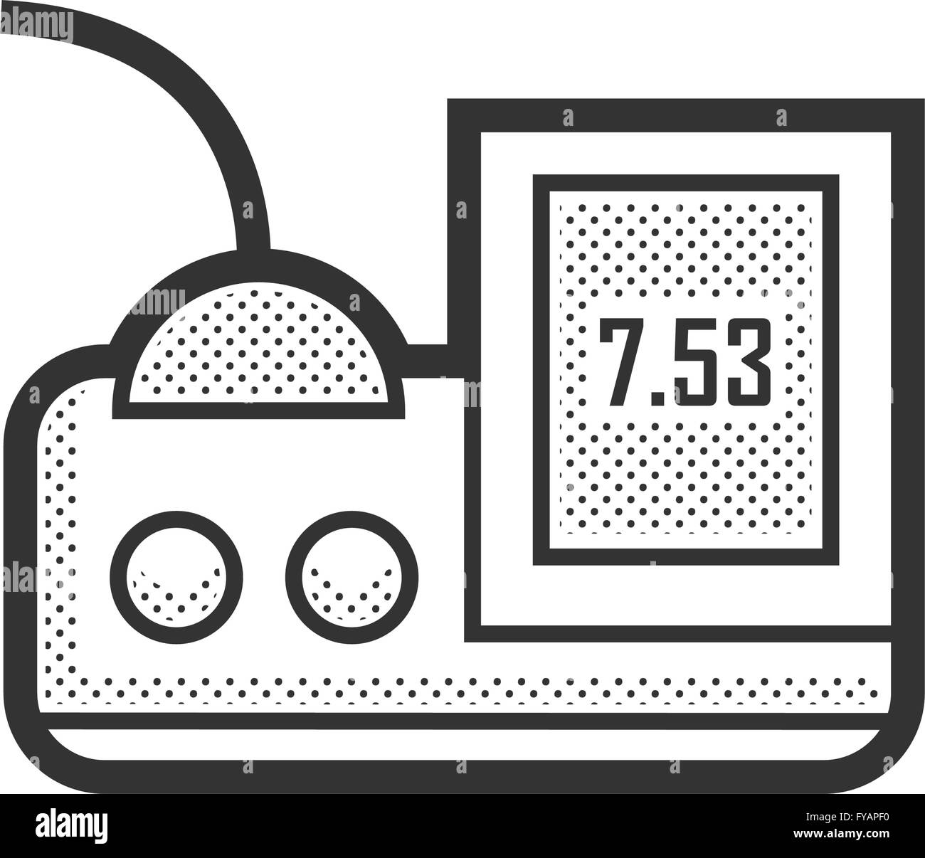 Medizinische Geräte-Symbol, Druck Stock Vektor