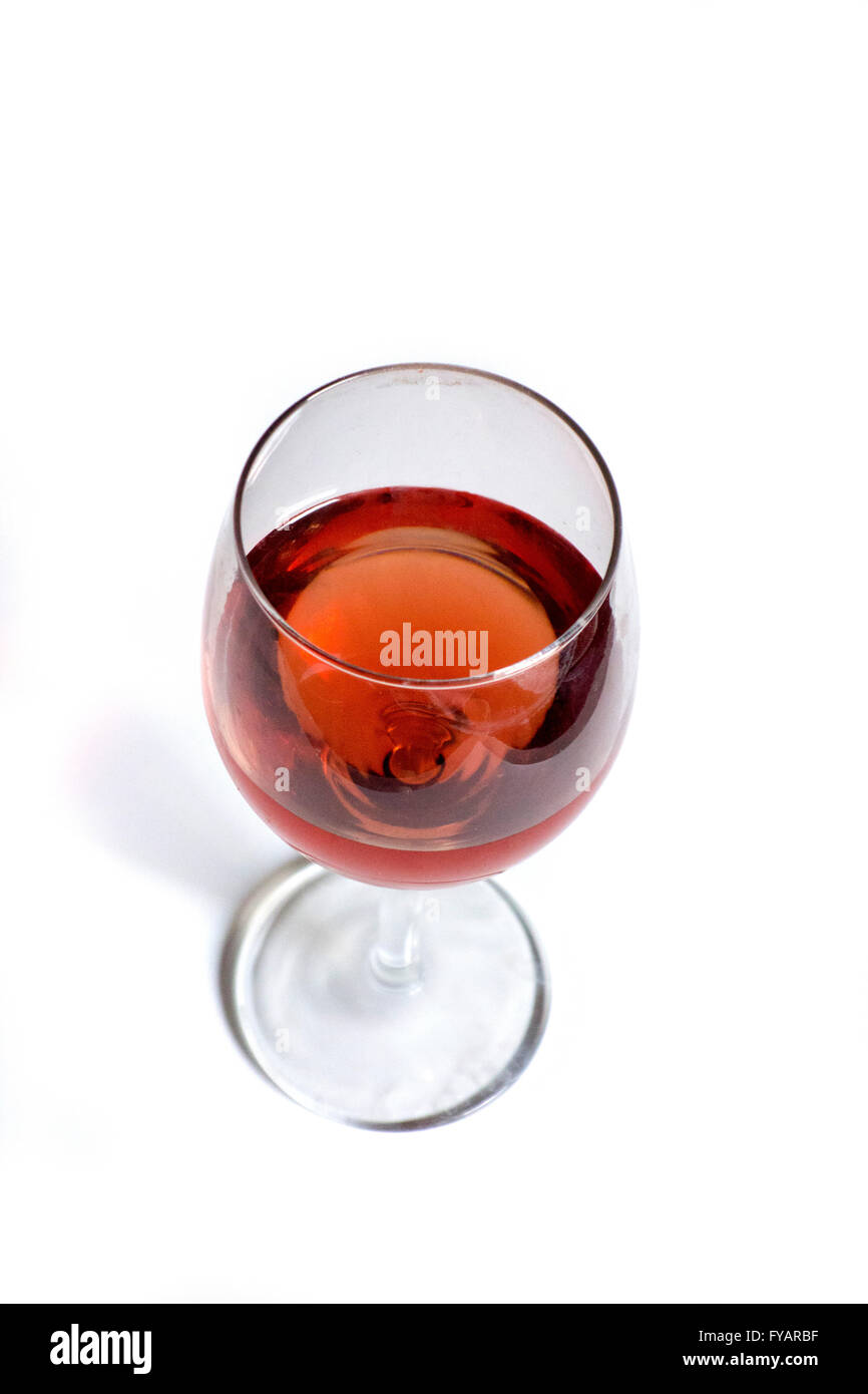 Glas rosé-Wein Stockfoto