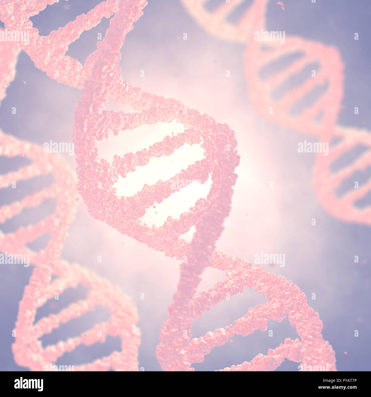 DNA-Doppelhelix Moleküle, Gentechnik Stockfoto