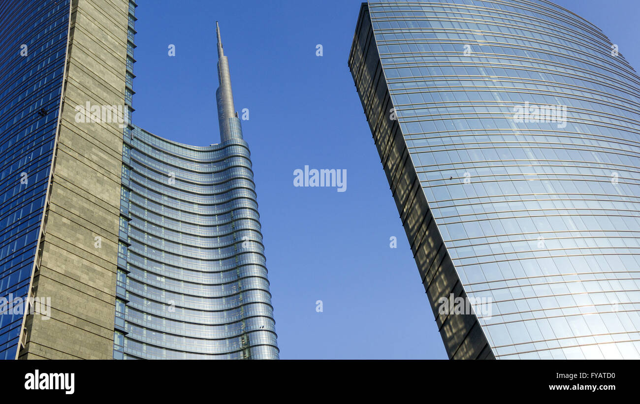 Modernes Bürogebäude komplexe, urbane Fotografie. Foto in Mailand, Italien Stockfoto