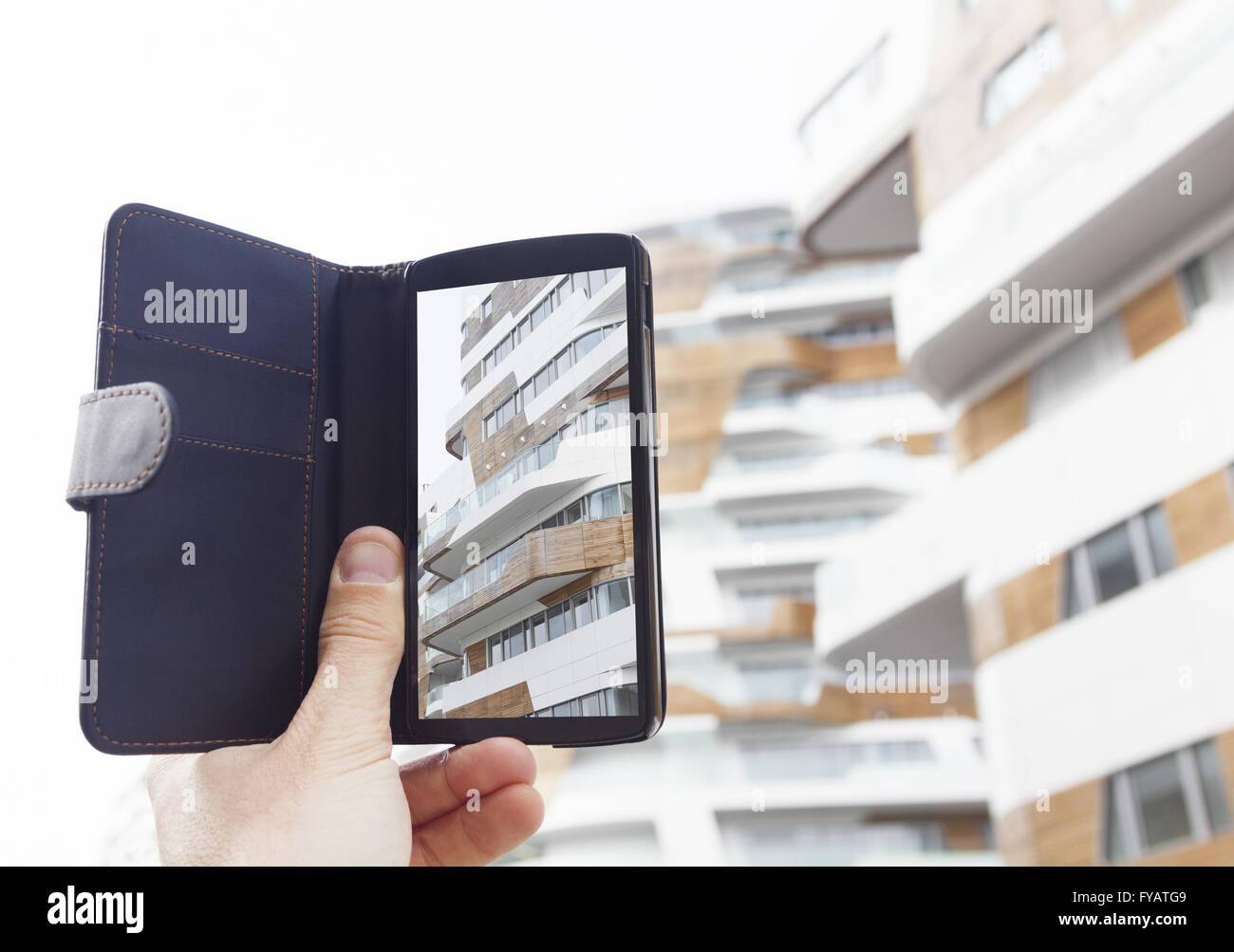 Luxus Immobilien-Komplex, Immobilien und Haus-Entwicklung Stockfoto