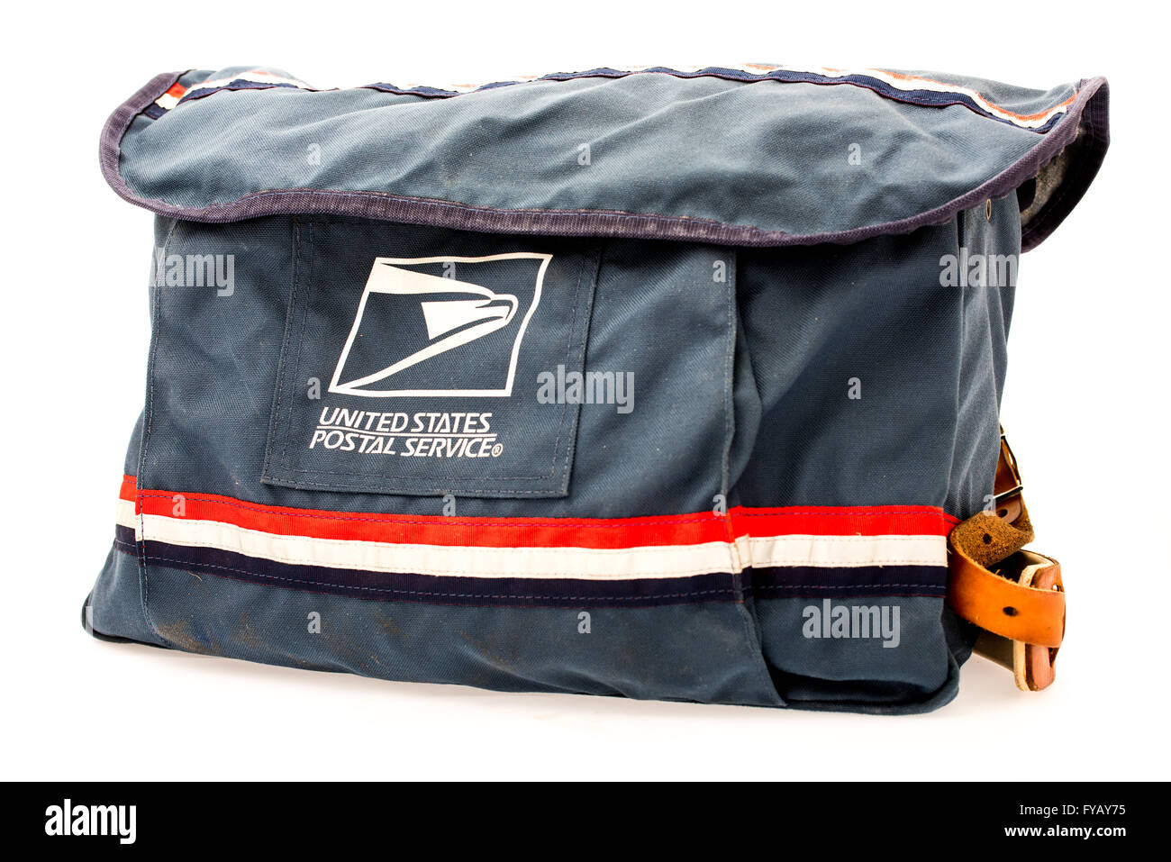 Winneconni, WI - 14. Juni 2015: ein Bild von den USPS-Schulranzen, die Träger e-Mail-Nutzung. Stockfoto