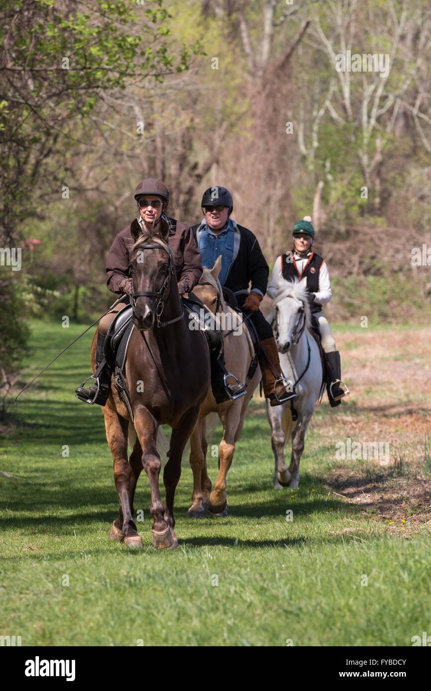 Trail Rider Club eine Tempo für einen guten Zweck in einem Park zu tun. Stockfoto