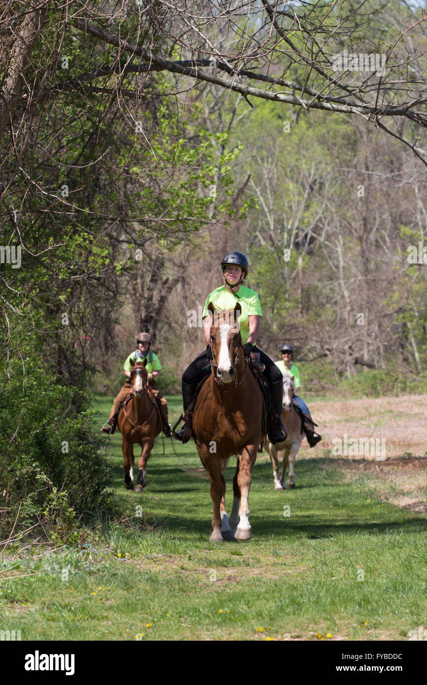 Trail Rider Club eine Tempo für einen guten Zweck in einem Park zu tun. Stockfoto