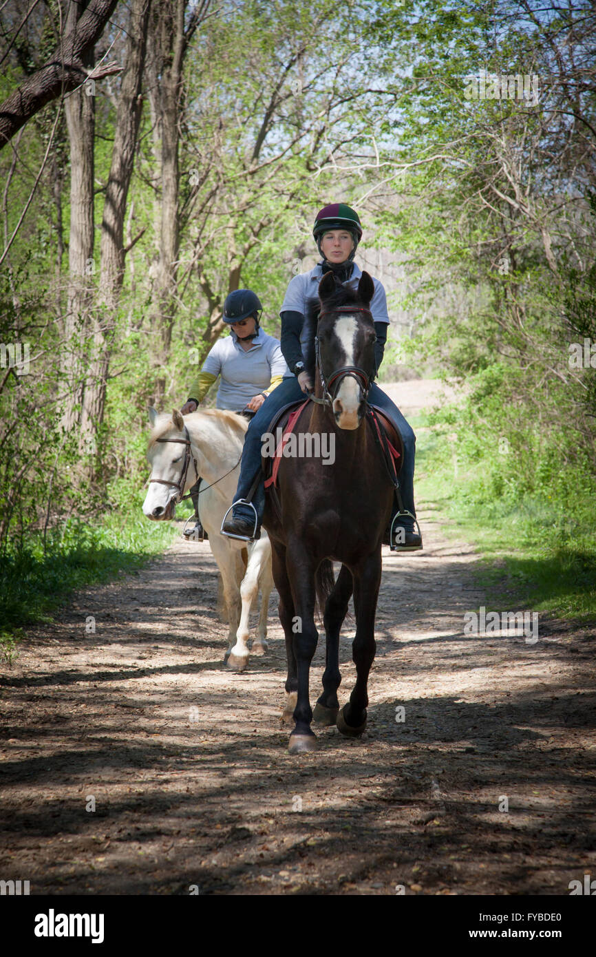 Trail Rider Club eine Tempo für einen guten Zweck in einem Park zu tun. Stockfoto