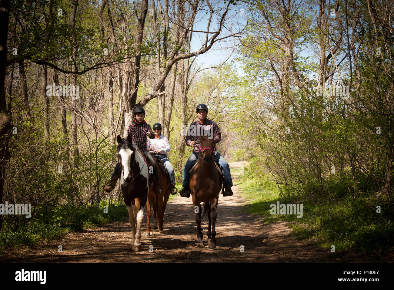 Trail Rider Club eine Tempo für einen guten Zweck in einem Park zu tun. Stockfoto