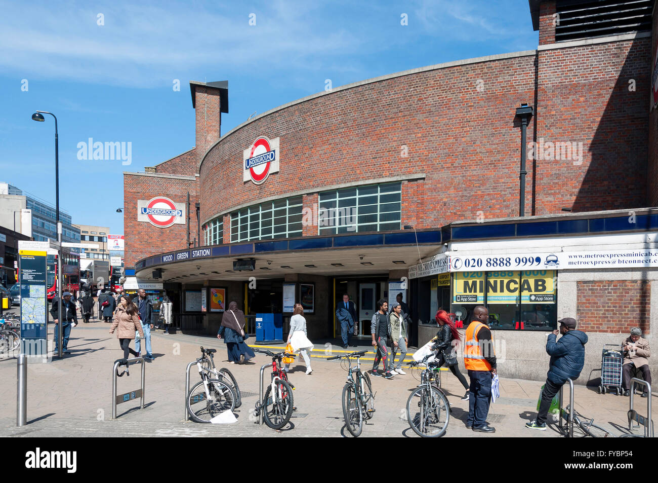 Wood Green u-Bahnstation, Höhenstraße, Wood Green, London Borough of Haringey North London Bezirk Stockfoto