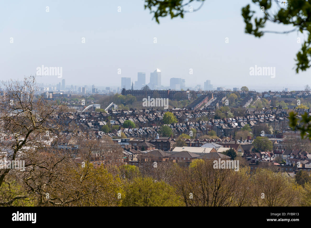 Stadtansicht von Alexandra Palace, Alexandra Park, London Borough of Haringey, Greater London, England, Vereinigtes Königreich Stockfoto
