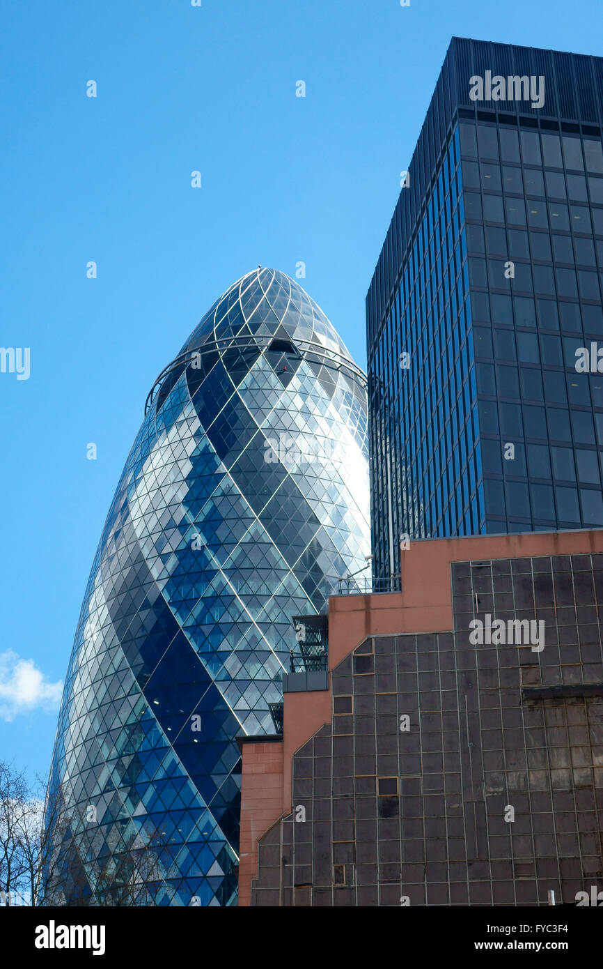 "The Gherkin" Stadt London Financial District, England, Grossbritannien Stockfoto