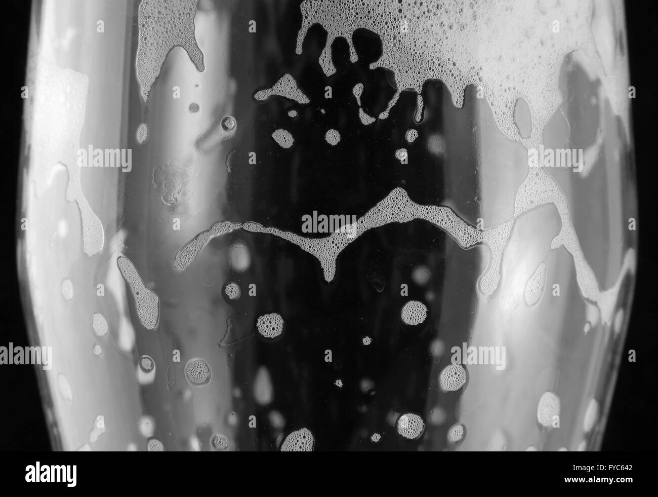 leeres Glas Bier Stockfoto