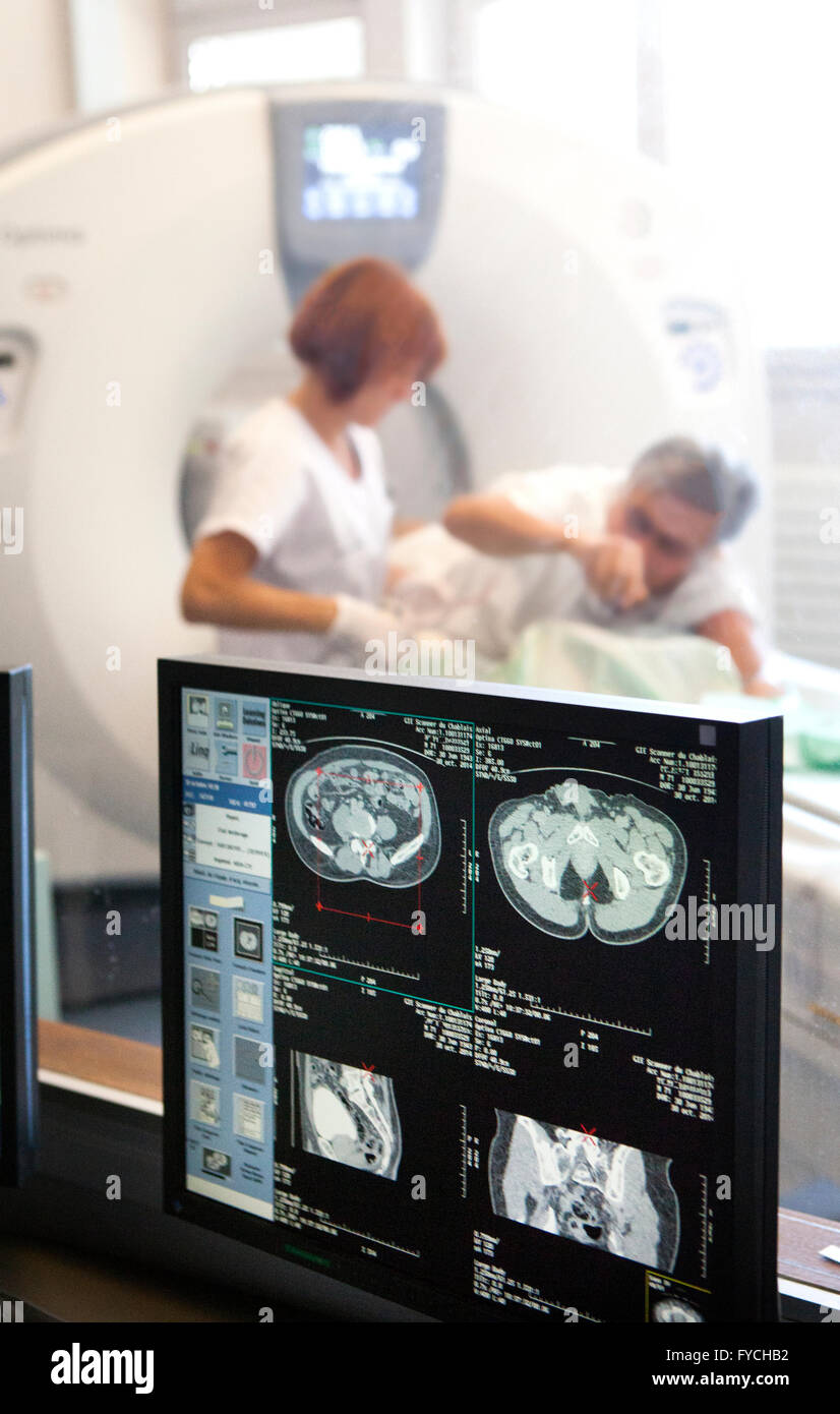 CT-SCAN-PRÜFUNG Stockfoto