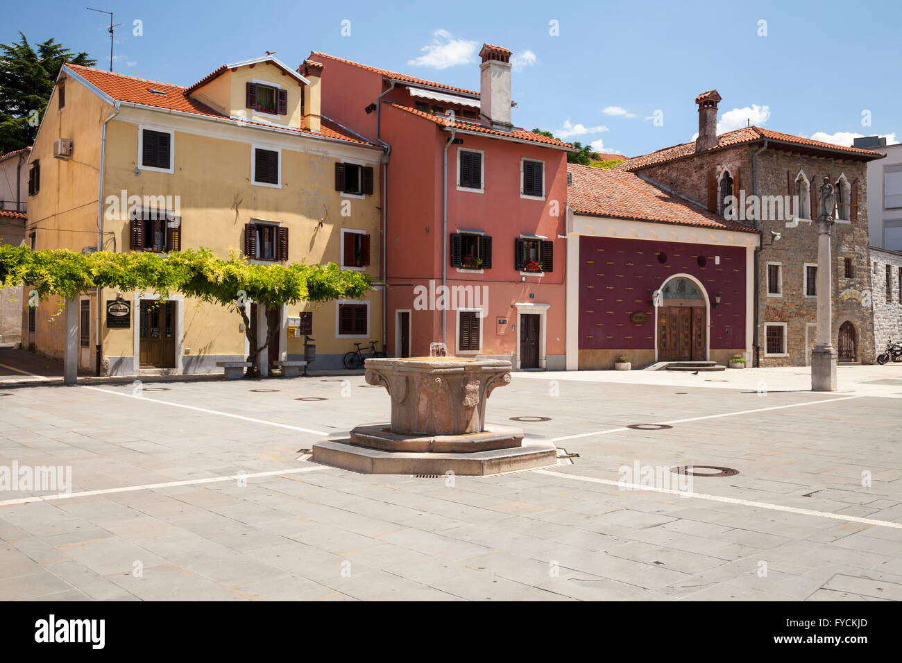 Carpacciov Trg oder Carpaccio-Platz, Koper, Adria-Küste, Littoral Slowenisch Istrien, Slowenien Stockfoto