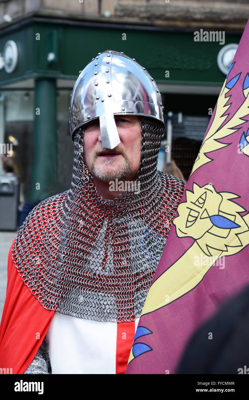 Ritter in Rüstung, Nottingham. Stockfoto