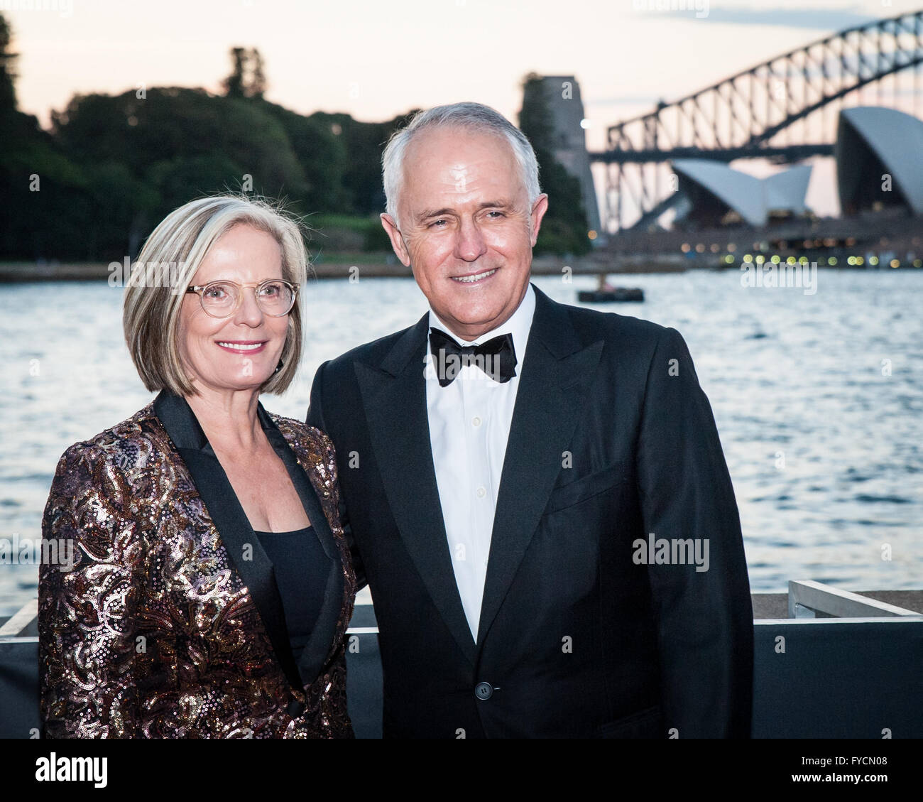 Opening Night von Handa Oper Turandot Sydney Australien am 24. März 2016 in Sydney/Australien Australia.Photos Rhiannon Hopley mit: Lucy Turnbull und Malcolm Turnbull Where: Sydney, Australien bei: 25. März 2016 Stockfoto