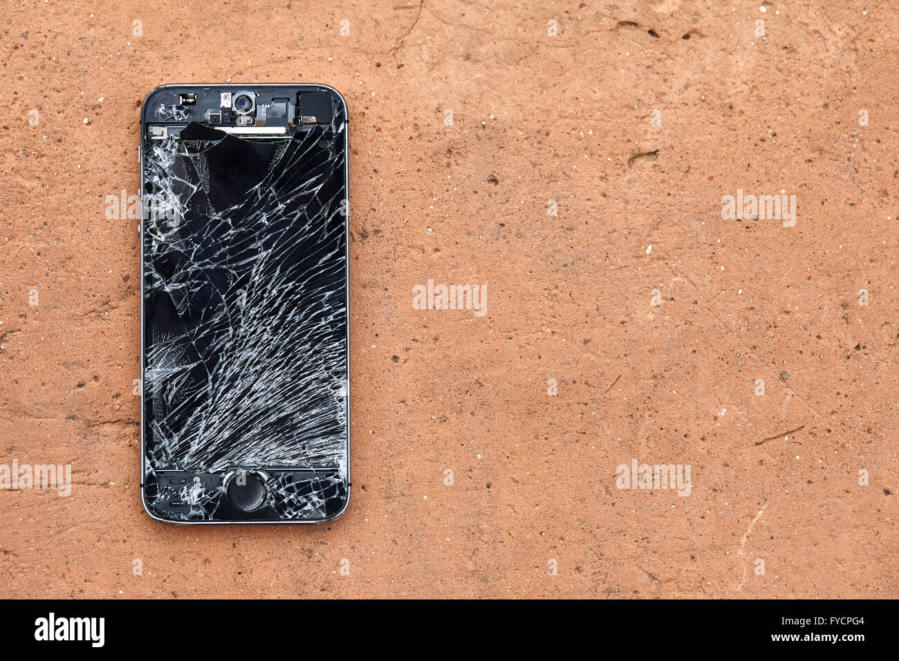 Gebrochene Handy Stockfoto