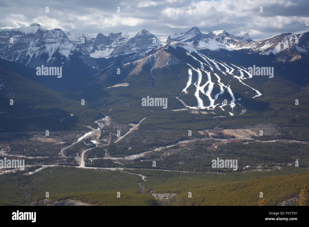 Nakiska Ski-Hügel in Kananaskis Country (Alberta, Kanada) Stockfoto