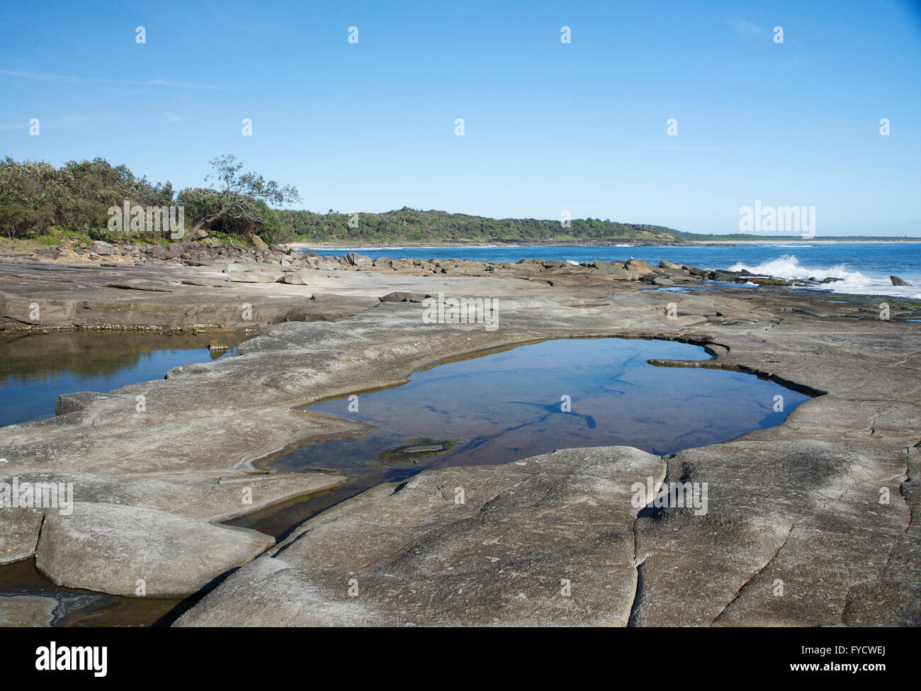 Gruselige Strand, again Stockfoto