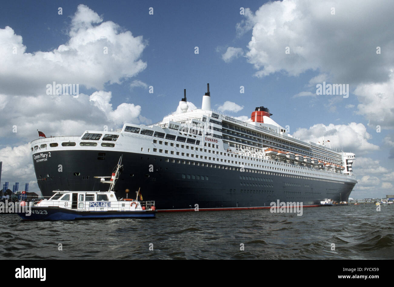Kreuzfahrtschiff Queen Mary 2 Stockfoto
