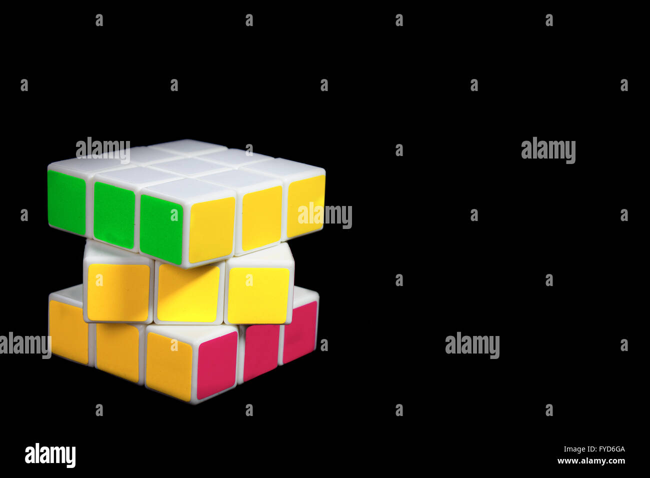 Rubik Würfel - drei Schichten Stockfoto
