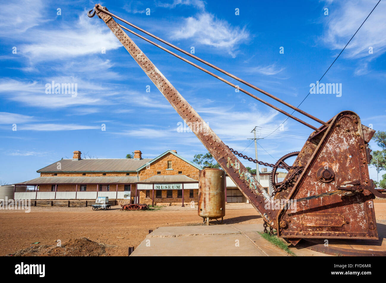 Oodnadatta Railway Station Museum, South Australia. Die Station war die Endstation der Great Northern Railway im Jahre 1890 bis die Stockfoto