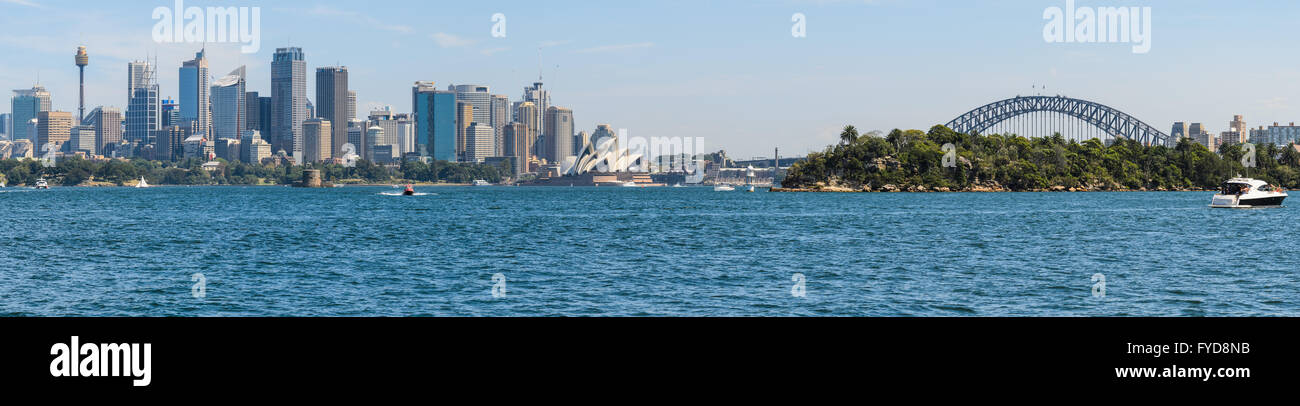 Panorama des Hafens von Sydney Stockfoto