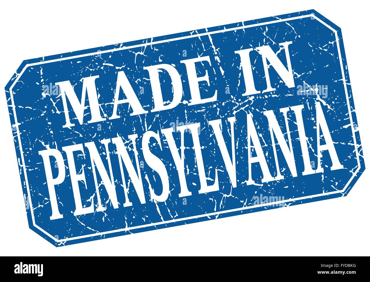 in Pennsylvania blauen quadratischen Grunge Stempel gemacht Stock Vektor