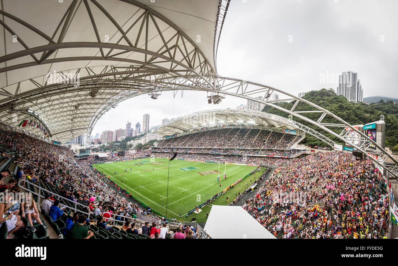 2016 HSBC / Cathay Pacific Hongkong Sevens, Hong Kong Stadium. 9. April 2016. Stockfoto