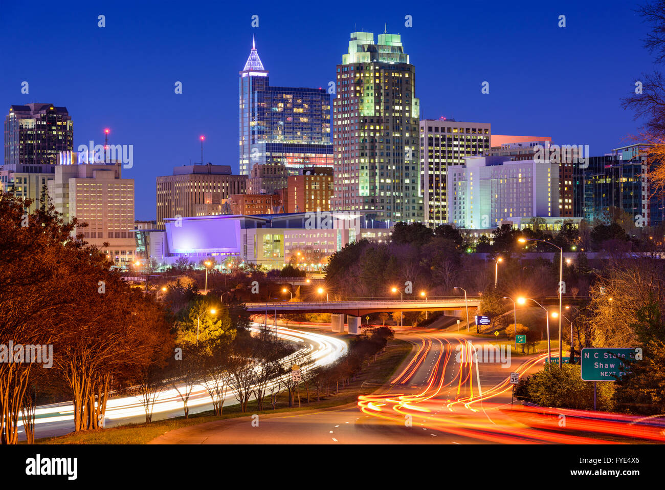 Die Innenstadt von Skyline von Raleigh, North Carolina, USA. Stockfoto