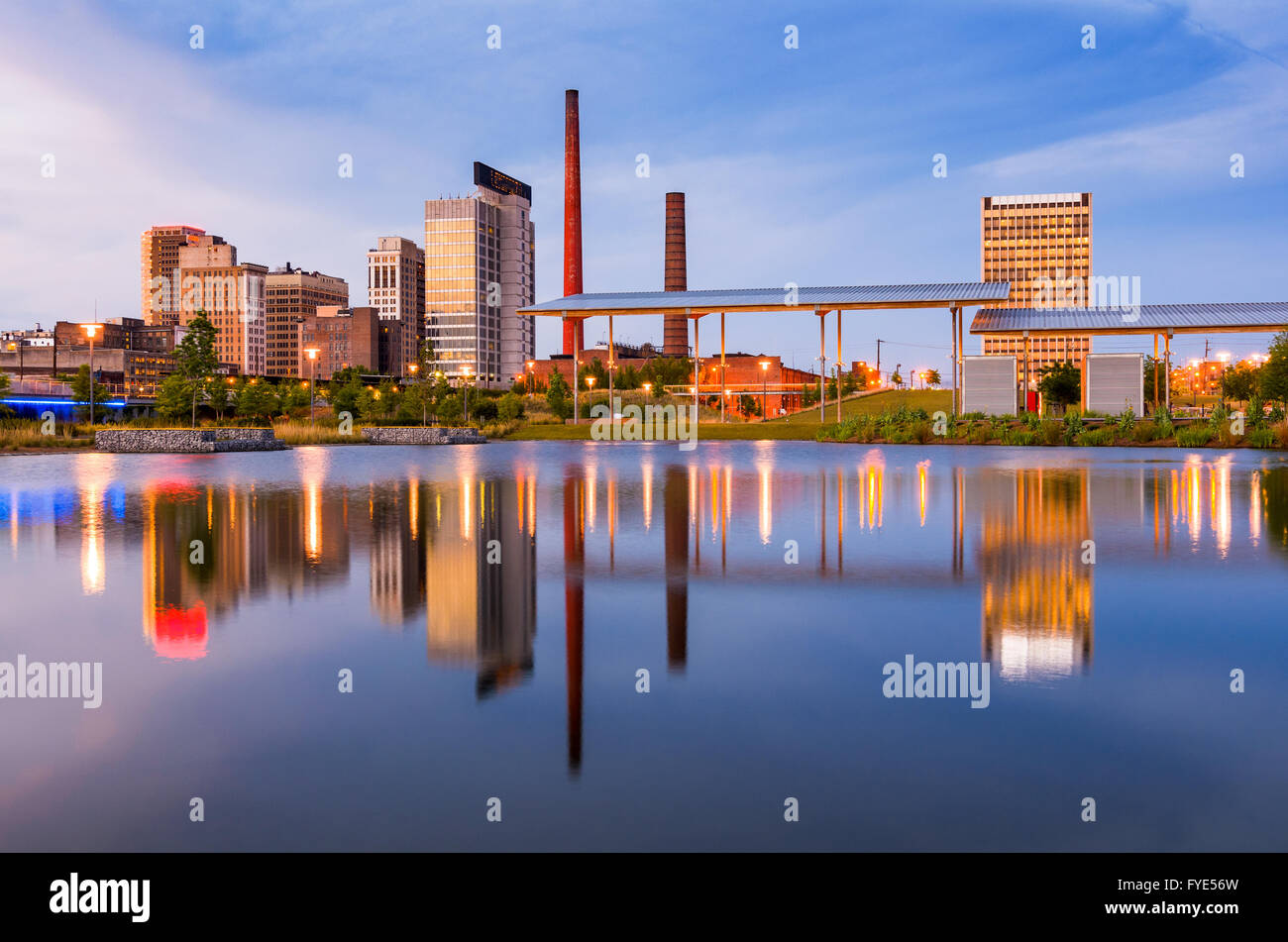 Skyline der Stadt Birmingham, Alabama, USA. Stockfoto