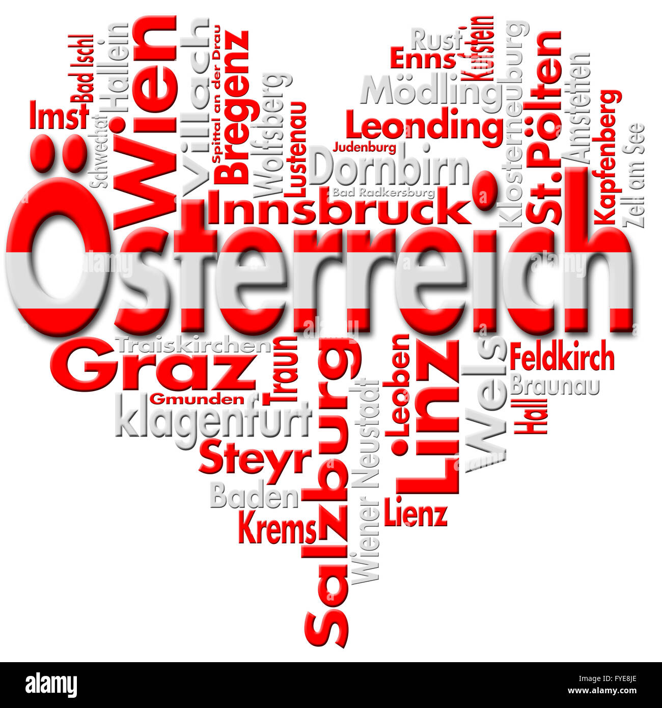 Ich liebe Österreich (Österreich) Stockfoto