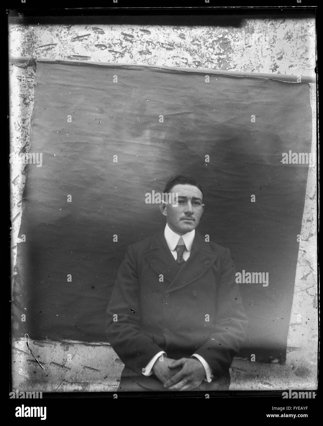 Viktorianische Foto eines Mannes immer seinem Porträt genommen. Stockfoto