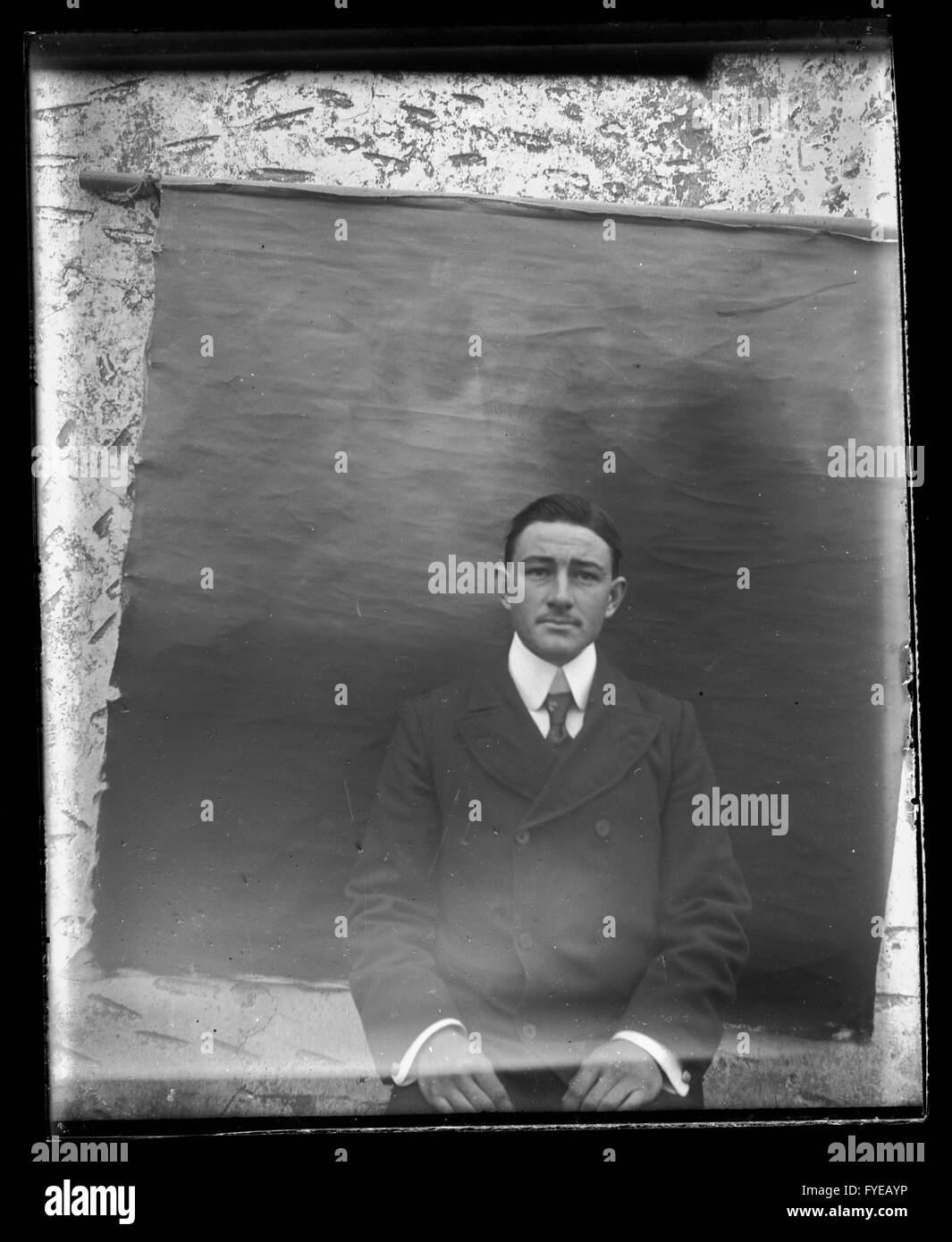 Viktorianische Foto eines Mannes immer seinem Porträt genommen. Stockfoto