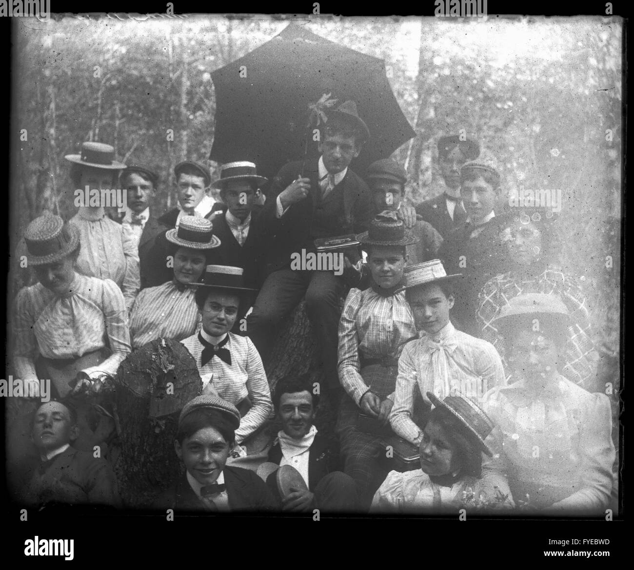 Viktorianische Foto einer Botanik-Klasse an einer Schule in Fallston, Maryland. Stockfoto