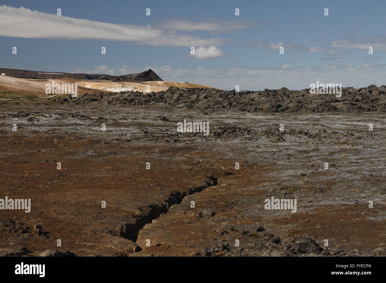 Krafla Vulkangebiet Stockfoto