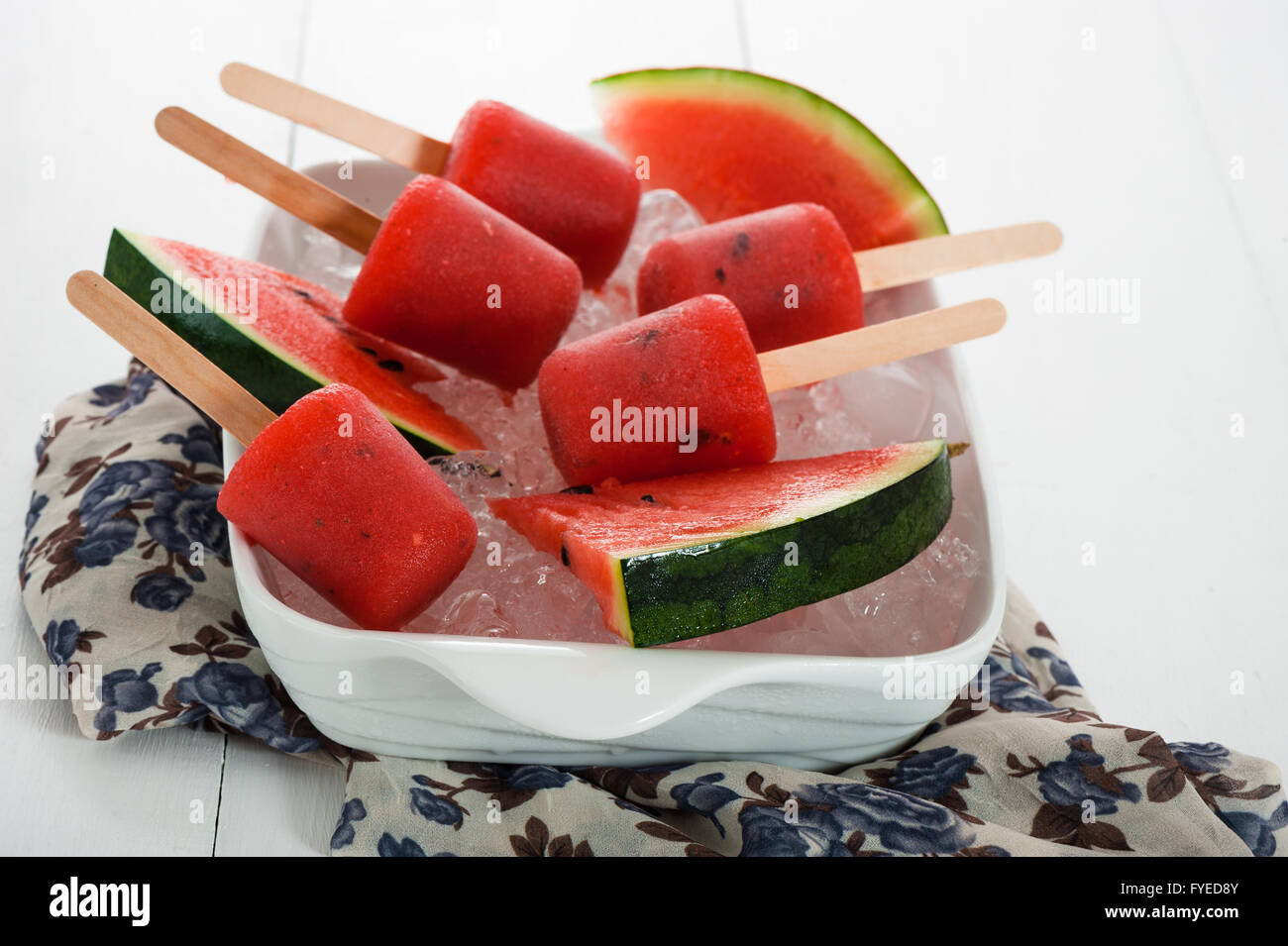 Elegantes Wassermelone Eis Am Stiel Fotos 1