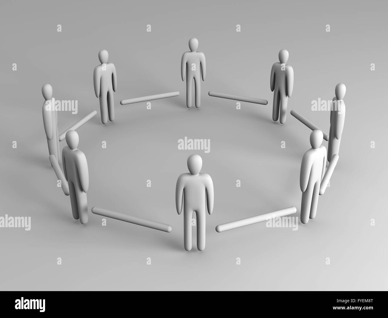 Verbundene Personen Stockfoto