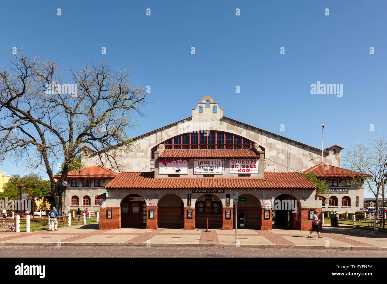 Kolosseum in den Fort Worth historischen Stockyards. 6. April 2016 in Fort Worth, Texas, USA Stockfoto