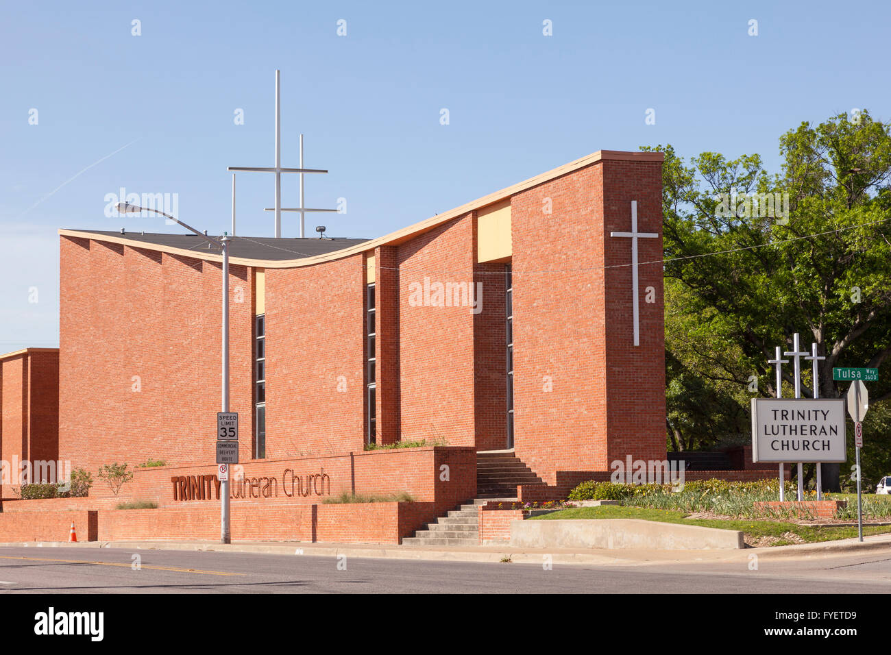 Der Trinity Lutheran Church in Fort Worth. 6. April 2016 in Fort Worth, Texas, USA Stockfoto